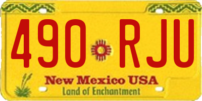 NM license plate 490RJU