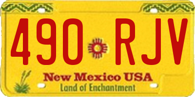 NM license plate 490RJV