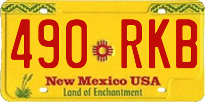 NM license plate 490RKB