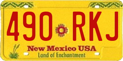 NM license plate 490RKJ