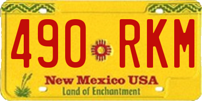 NM license plate 490RKM