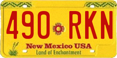 NM license plate 490RKN