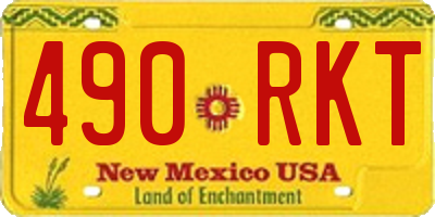 NM license plate 490RKT