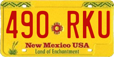 NM license plate 490RKU