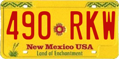 NM license plate 490RKW