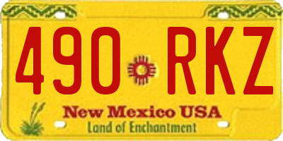 NM license plate 490RKZ