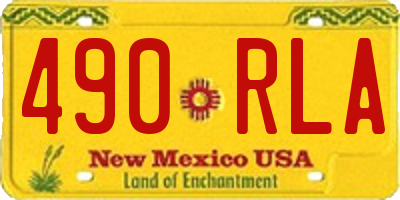NM license plate 490RLA