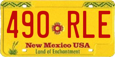 NM license plate 490RLE
