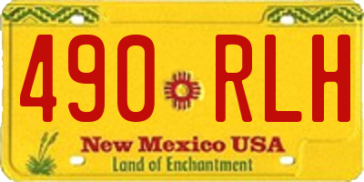 NM license plate 490RLH