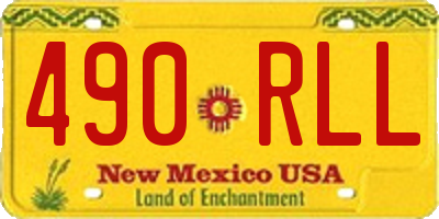 NM license plate 490RLL
