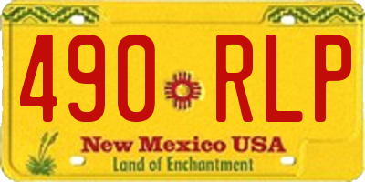 NM license plate 490RLP
