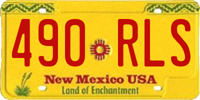 NM license plate 490RLS