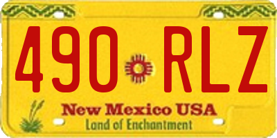 NM license plate 490RLZ