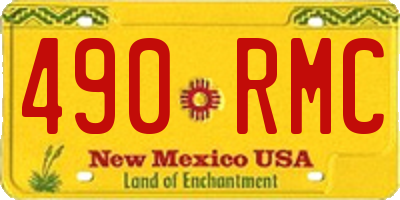 NM license plate 490RMC