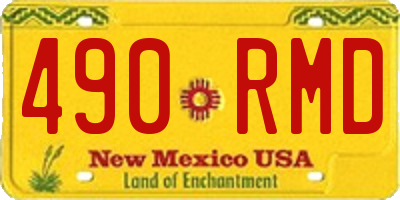 NM license plate 490RMD