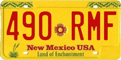 NM license plate 490RMF