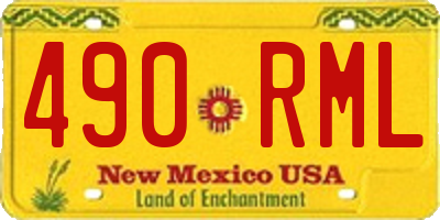 NM license plate 490RML