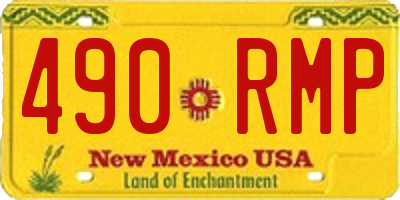 NM license plate 490RMP