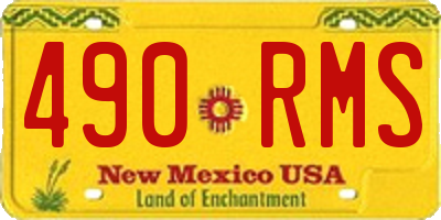 NM license plate 490RMS