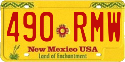 NM license plate 490RMW