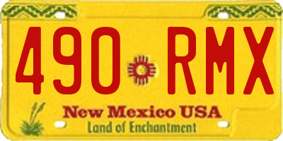 NM license plate 490RMX