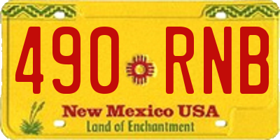 NM license plate 490RNB