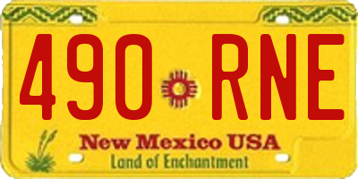 NM license plate 490RNE
