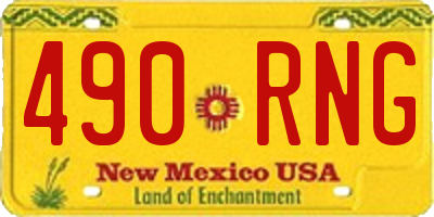 NM license plate 490RNG