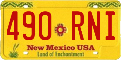 NM license plate 490RNI