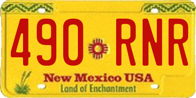 NM license plate 490RNR