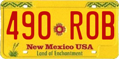 NM license plate 490ROB