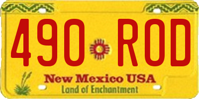 NM license plate 490ROD