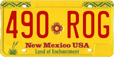 NM license plate 490ROG