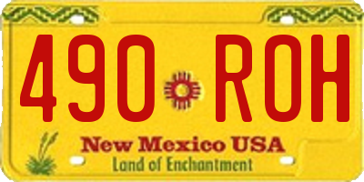 NM license plate 490ROH