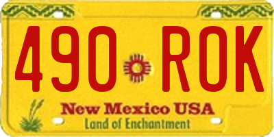 NM license plate 490ROK