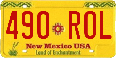 NM license plate 490ROL