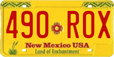 NM license plate 490ROX