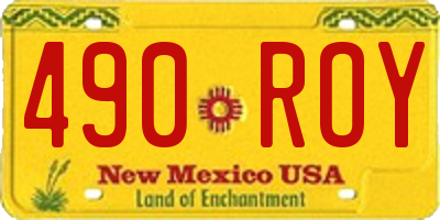 NM license plate 490ROY