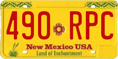 NM license plate 490RPC