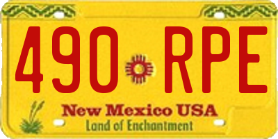 NM license plate 490RPE