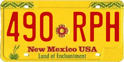 NM license plate 490RPH