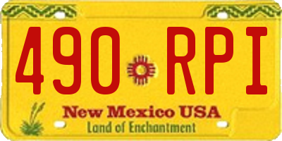 NM license plate 490RPI