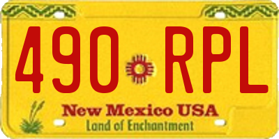 NM license plate 490RPL
