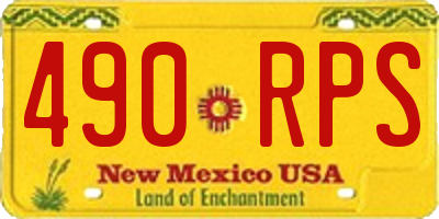 NM license plate 490RPS