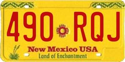NM license plate 490RQJ