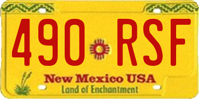 NM license plate 490RSF