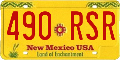 NM license plate 490RSR
