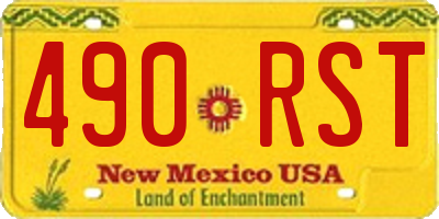 NM license plate 490RST