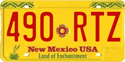 NM license plate 490RTZ