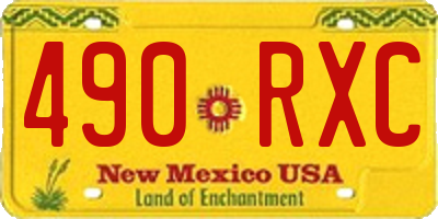 NM license plate 490RXC